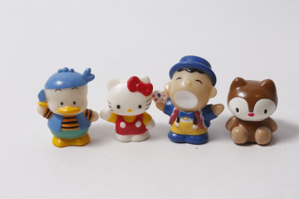 1990s Sanrio Sofubi Lot Pekkle Hello Kitty Minna no Tabo Tracy ~ 260826-WH 1314